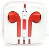 Red - Handsfree Stereo Earphones 3.5mm with Volume Control (OEM)